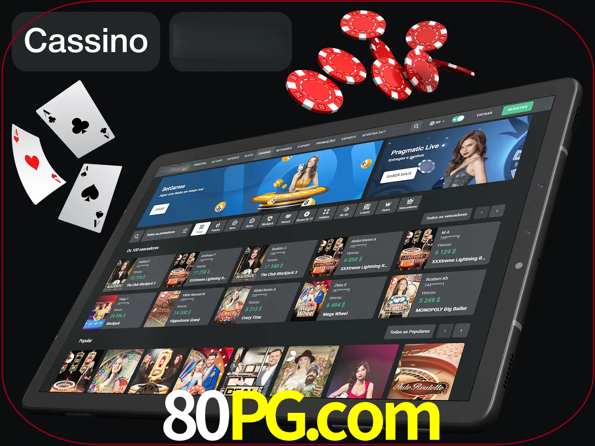 Jogue vários jogos de cassino em nosso cassino.