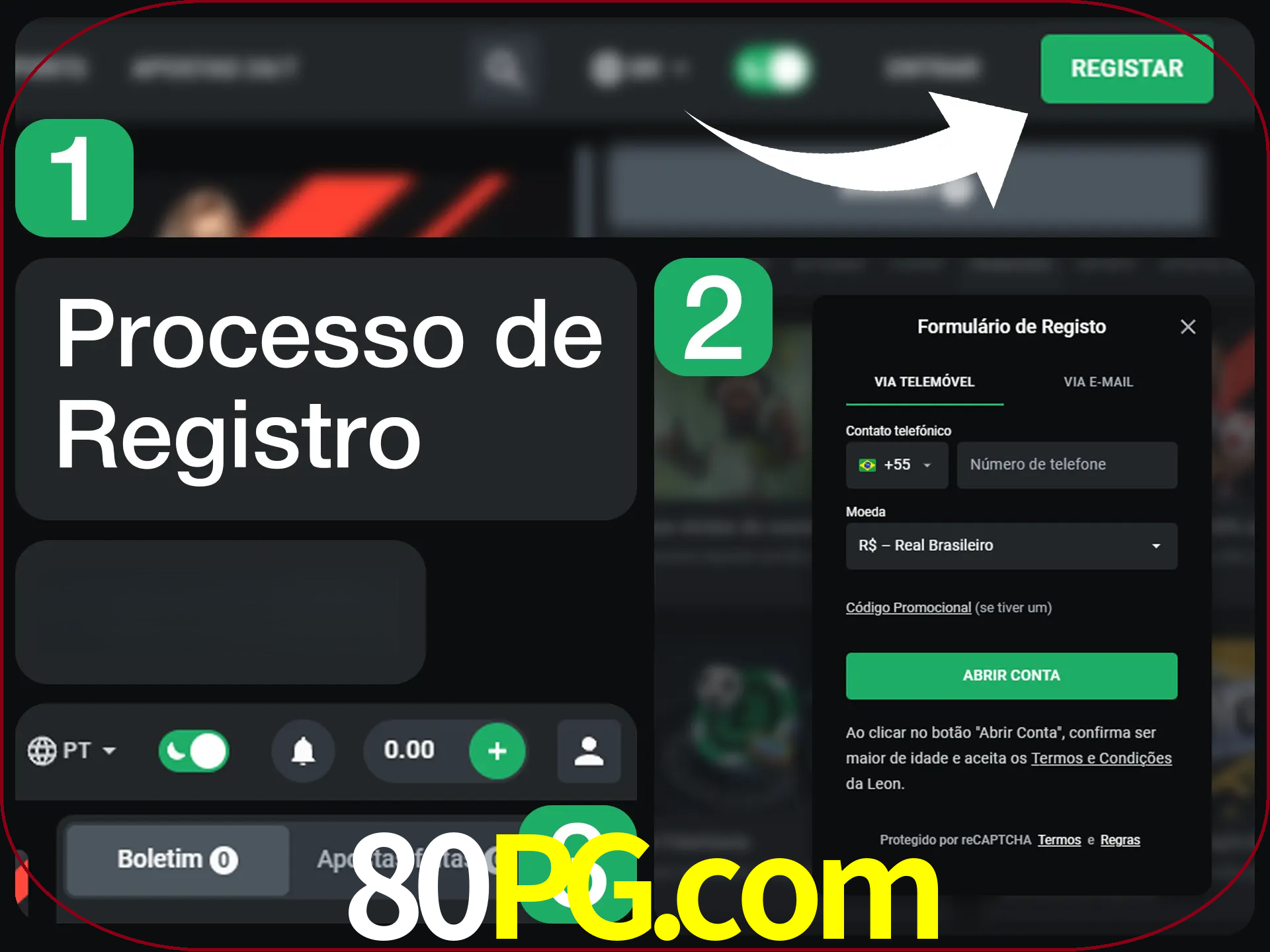 O processo de registro na LeonBet é simples.